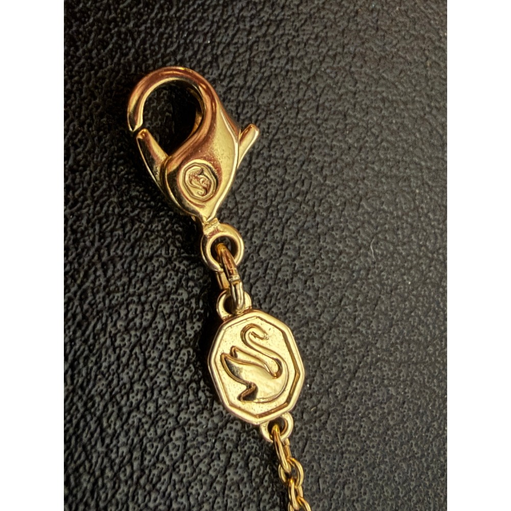 Swarovski Solitaire Necklace Gold Tone Bezel - Picture 4 of 10
